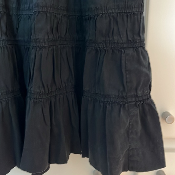 Theory. Black skirt with pockets. Linen blend. Small - Picture 2 of 5